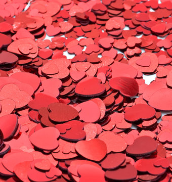 Red Hearts Scattered Around For A Nice Valentines Background
