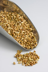 a scoop of buckwheat (kasha), toasted whole grain