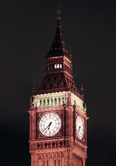 Fototapeta na wymiar Clock Tower of Westminster Palace (Big Ben)