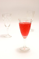 three wineglasses