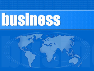 business mit Weltkarte