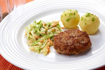 Pork chop with vegetables