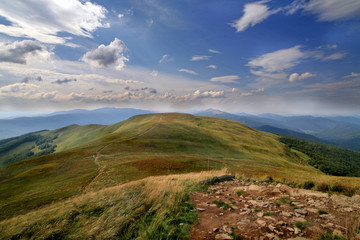Obraz premium national park Bieszczady, Polonina Carynska