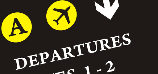Obraz premium airport departures
