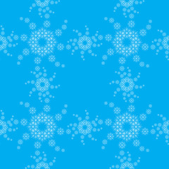 Snowflakes winter seamless pattern