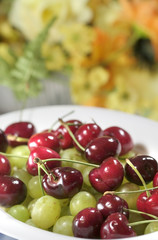 Cherry And Grape Fruit Bowl