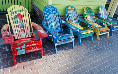 Key West Chairs - obrazy, fototapety, plakaty