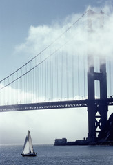 Fog rolls over the Golden Gate Bridge in San Francisco