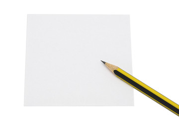 Pencil and Paper, Isolated on White