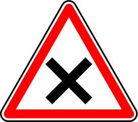 Panneau - attention priorité à droite