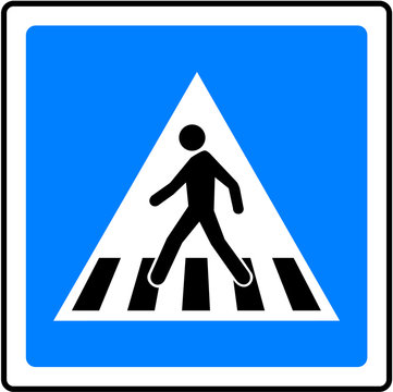Panneau - passage pi&eacute;ton