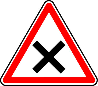 Panneau - attention priorité à droite