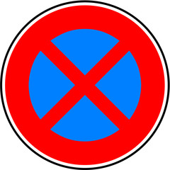 Obraz premium Panneau stationnement et arret interdit