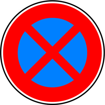 Panneau stationnement et arret interdit