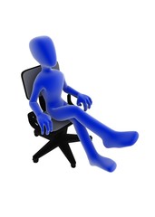 Office worker, side view