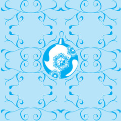 Abstract blue seamless pattern