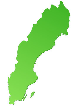 Carte de Suède verte