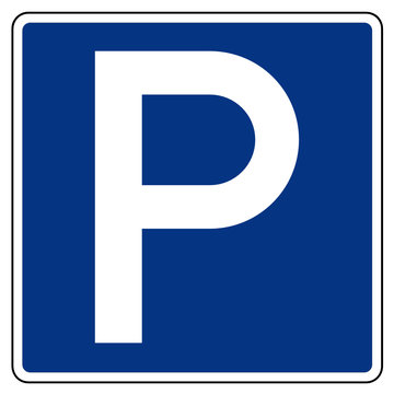 Parkplatzschild blau