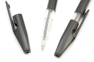 object on white - office tool ball pen