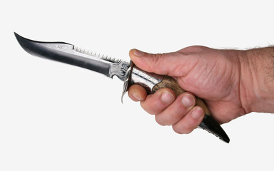 Knife on a white background