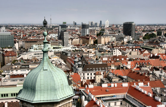Vienna aerial view - old town