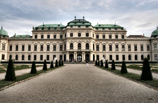 Belvedere castle in Vienna. Vintage landmark of Austria.