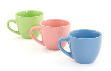 color coffee cup studio isolated