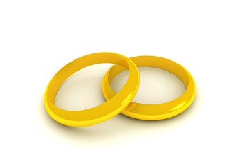 Rings in white background