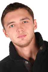 Fototapeta premium young man face close-up