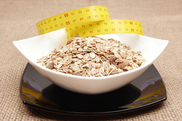 Cereals with measuring tape