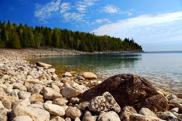 Clear waters of Georgian Bay, Ontario Canada