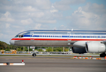 Passenger jet front