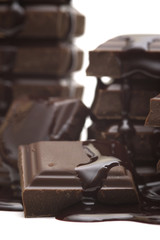 chocolate on white background
