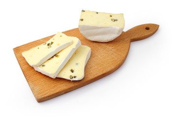 Cheese on a cutting board
