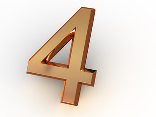 Fototapeta premium Four. 3d