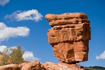 A precariously balanced rock, Colorado Springs, Colorado.