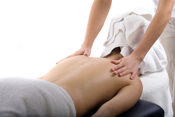 Fototapeta na wymiar Massage therapist giving a massage