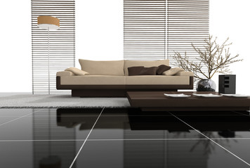 Modern interior of a zone of rest at office