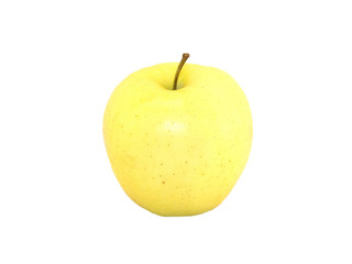 yellow apple isolated on white