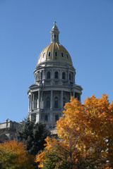 Denver State capitol in autumn