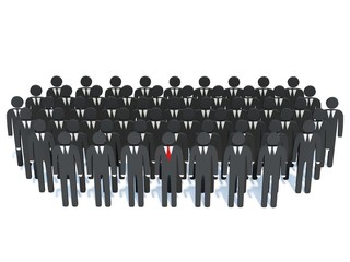 Businessmans group isolated on white