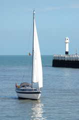 sailboat harbor entry