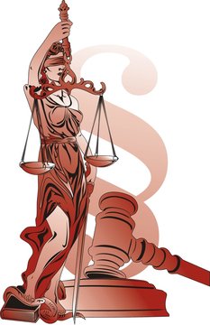 Lady Justice and paragraph symbol