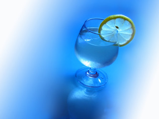 Blue lemon cocktail