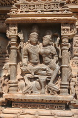 bas-relief érotique au Rajasthan en Inde