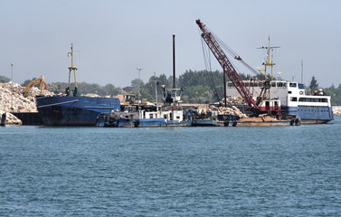 Bateau de construction - Lagune de Venise, Italie