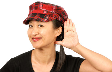 Asian Woman with Pigtails