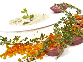 kartoffelsuppe mit blutwurst