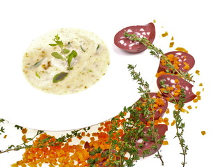 kartoffelsuppe mit blutwurst