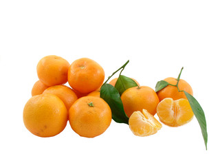 Isolated tangerines